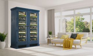 Secured wine cabinet
