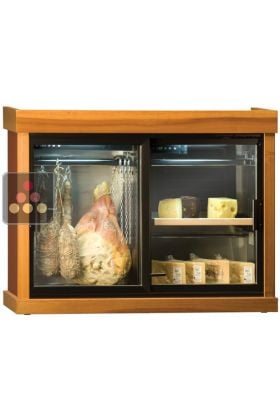 Combination of cold meat & cheese cabinets with sliding doors
