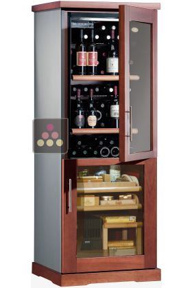 Combined Wine Service Cabinet And Cigar Humidor Calice Aci Cal714