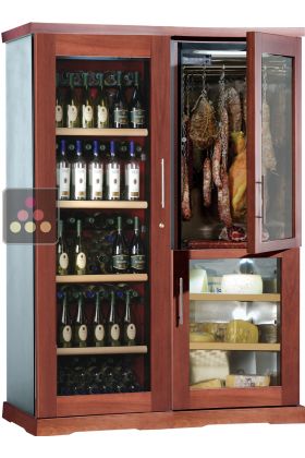 Gourmet combination : wine cabinet, cold meat cabinet & cheese cabinet