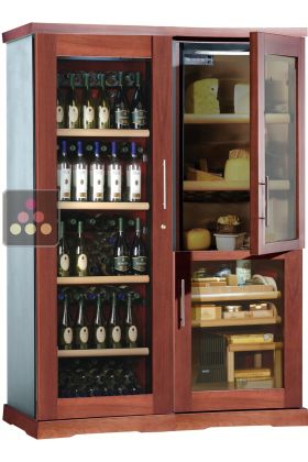 Gourmet combination : wine cabinet, cigar humidor & cheese cabinet