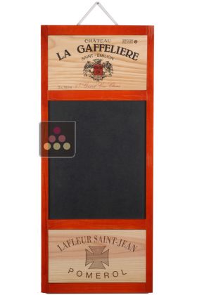 Vertical Board - orange with slate & 2 labels