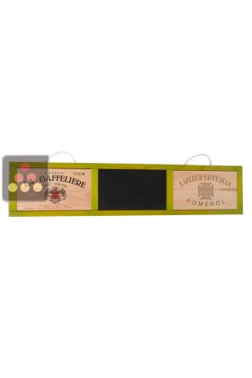Horizontal Board - green with slate & 2 labels