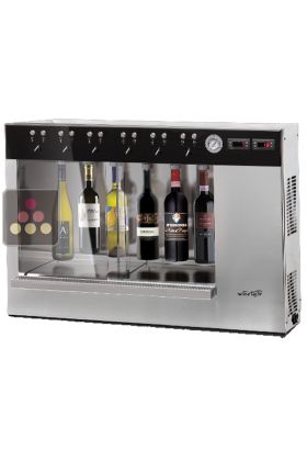 6-bottle wine dispenser with storage system