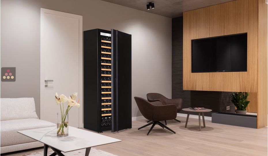 Single temperature wine ageing and storage cabinet - Sliding shelves