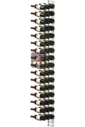 Chromed steel wall rack for 48 x 75cl bottles - Horizontal bottles