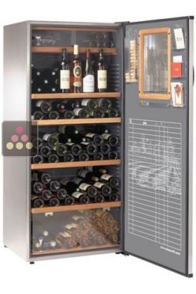 Multipurpose cabinet for storage and service of chilled and room temperature wines