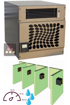 Air conditioner for wine cellar with humidifier and heating system for room of up to 48m3 - through wall