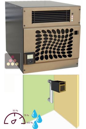 Air conditioner for wine cellar with humidifier and heating system for room of up to 48m3 - external installation