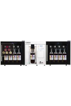 Dual temperature by the glass wine dispenser for 20 bottles (75 cl and magnum)