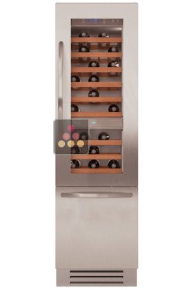 Multipurpose built-in wine cabinet with tri-mode compartment - Classic Design