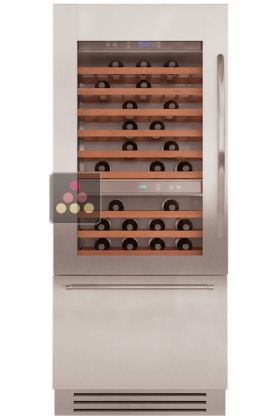 Multipurpose built-in wine cabinet with tri-mode compartment - Classic Design
