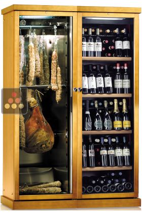 Combination of a Multi-temperature Wine Cabinet and a Single Temperature Delicatessen Cabinet