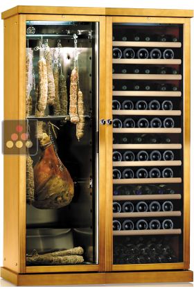 Combination of a Multi-temperature Wine Cabinet and a Single Temperature Delicatessen Cabinet