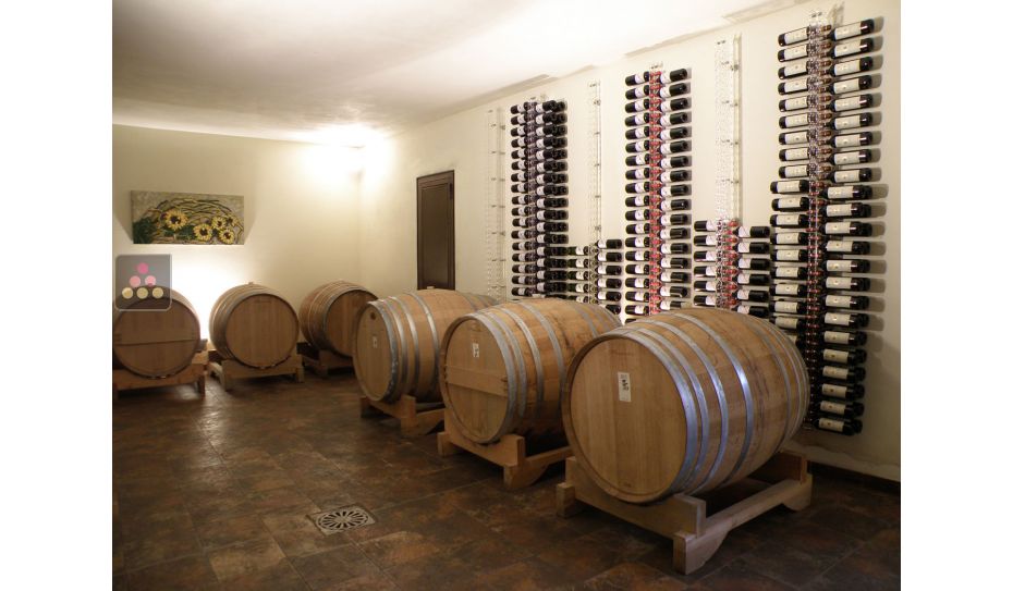Wall Wine Rack in Clear Plexiglass for 18 bottles