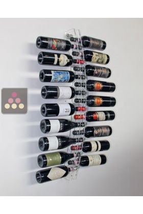 Wall Wine Rack in Clear Plexiglass for 18 bottles