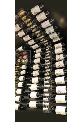 Wine Rack in Clear Plexiglass for wall and ceiling for 30 bottles
