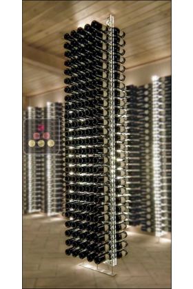 Free Standing Wine Rack in Plexiglass for 240 bottles - Height = 2700 mm (optional LED lighting)