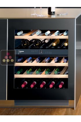 Dual temperature wine cabinet for storage and service - can be fitted

