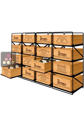 The only solution for storing 16 cases of wine and 192 bottles