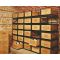 Sliding racks for 32 wooden cases of wine or 384 bottles