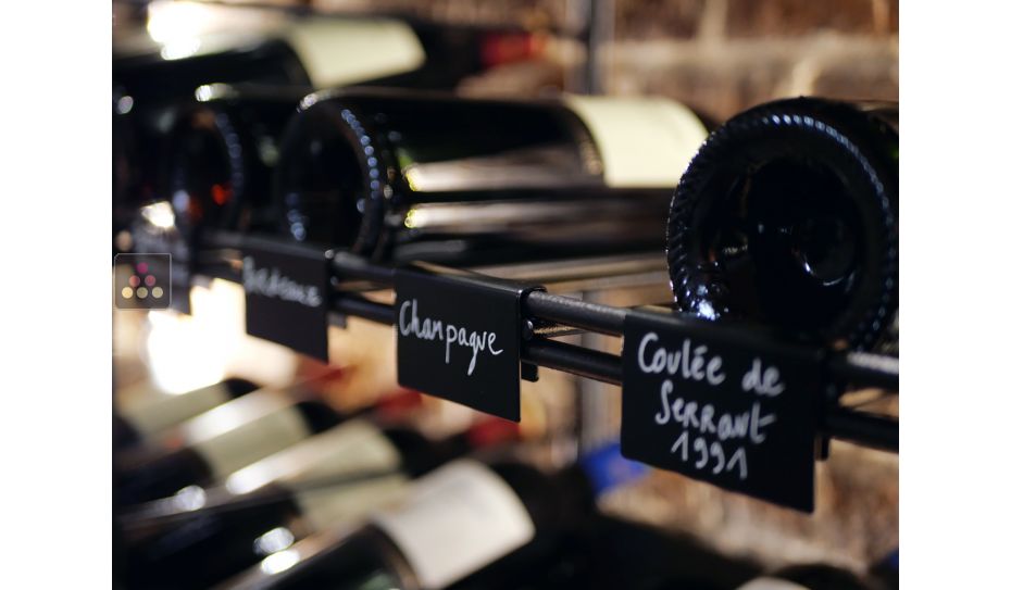 Set of 10 shelf labels for wine cellar
