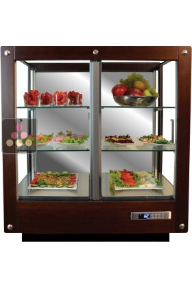 3-sided refrigerated display cabinet for fresh products and dishes 