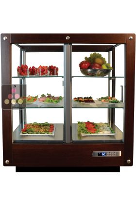 4-sided refrigerated display cabinet for fresh products and dishes 