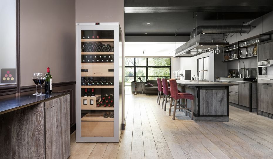 Multi-Temperature wine service and storage cabinet