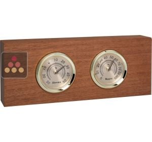 Thermometer / Hygrometer on a wooden mount Ma Cave à Vin