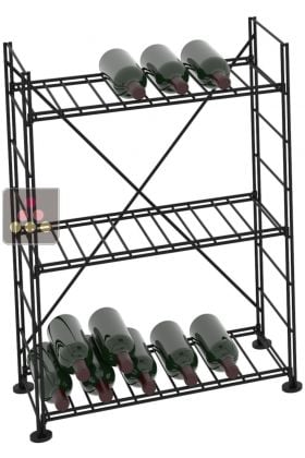 Modular metallic storage unit for 77 bottles - H90cm