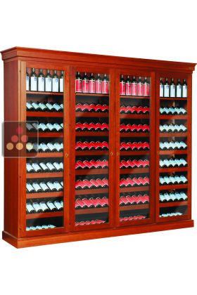 Triple temperature wine cabinet for storage and/or service 