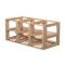 Set of 3 Wooden Storage unit for 6 wooden boxes