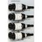Black wall rack for 8 x 75cl bottles - Horizontal bottles