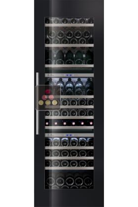 Triple temperature built in wine cabinet for storage and service