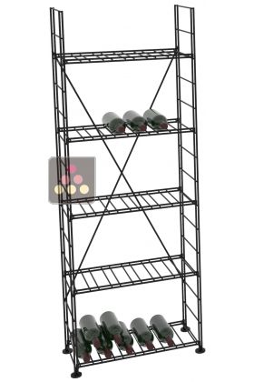Modular metallic storage unit for 154 bottles - H170cm
