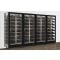 Combination of 4 professional multi-purpose wine display cabinet - 3 glazed sides - Magnetic and interchangeable cover - Inclined bottles