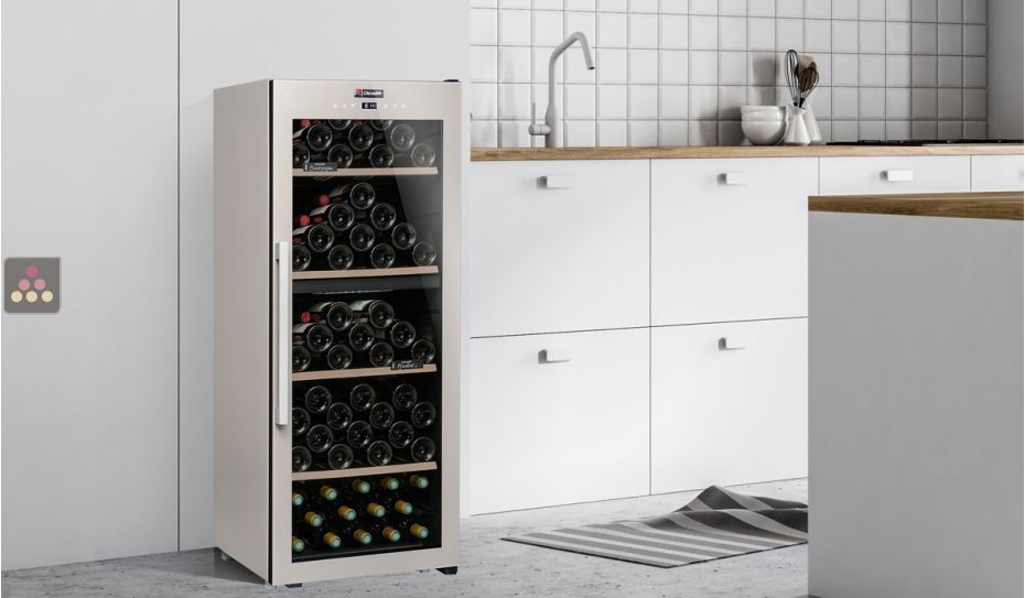 Dual temperature service wine cabinet
