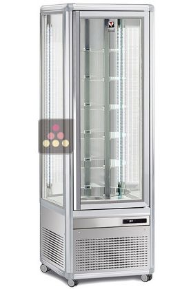 Vertical ventilated positive display cabinet - Grid storage - 350L