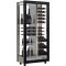 Multi-temperature wine display cabinet for service and storage - 4 glazed sides - Mixed shelves - Wooden cladding