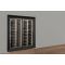 Built-in combination of two professional multi-temperature wine display cabinets - Mixed shelves - Curved frame