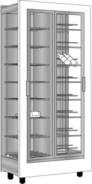 Natural Aluminium door frames, internal coating and bottle holders