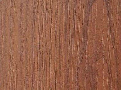 Flat door frame covered with a chestnut finish laminate