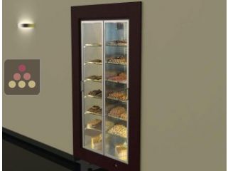 Built-in refrigerated display cabinet for chocolate storage