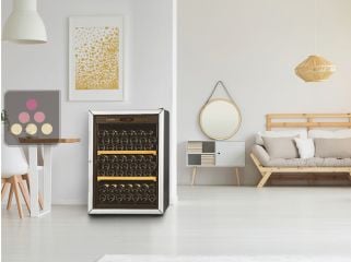 Multi temperature wine service and storage cabinet