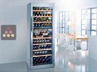 Dual temperatures wine storage or service cabinet and chocolate