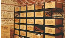Wooden case storage rack