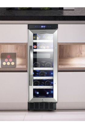 Dual temperature built in wine cabinet for storage and/or service