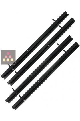 Set of 4 sliding rails for 2 shelves - compatible with the DIVA range