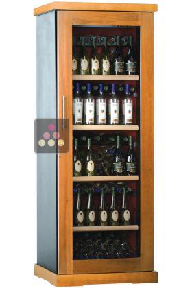 Single temperature wine storage or service cabinet